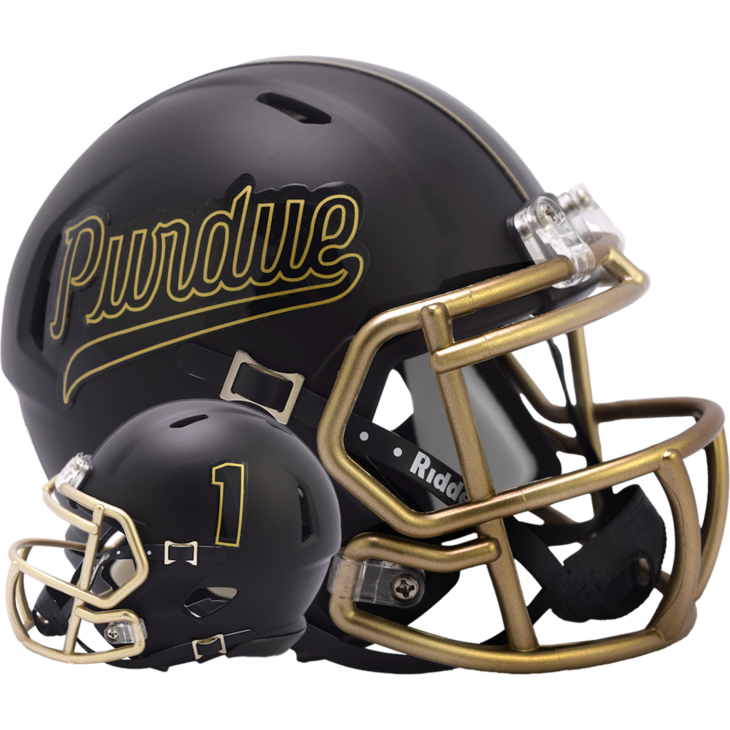Purdue Boilermakers script logo mini helmet