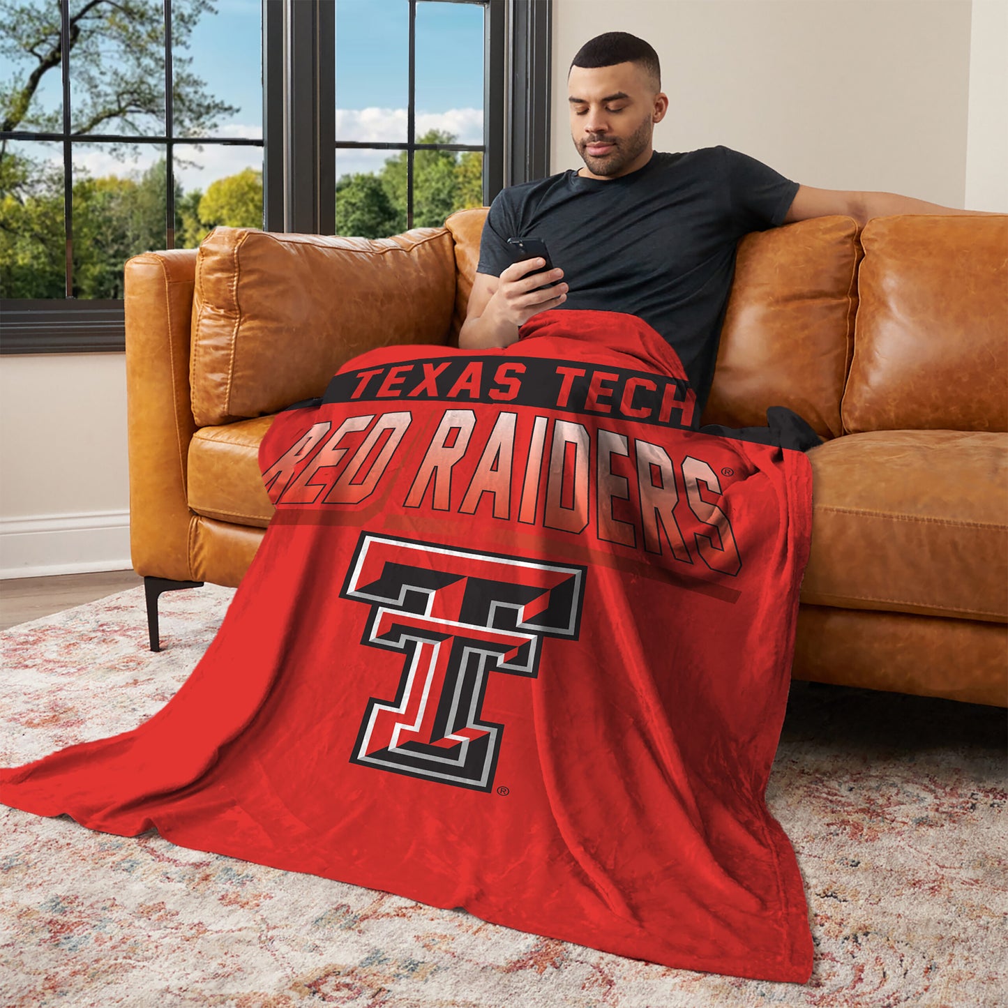 Texas Tech Red Raiders bevel lounging throw blanket