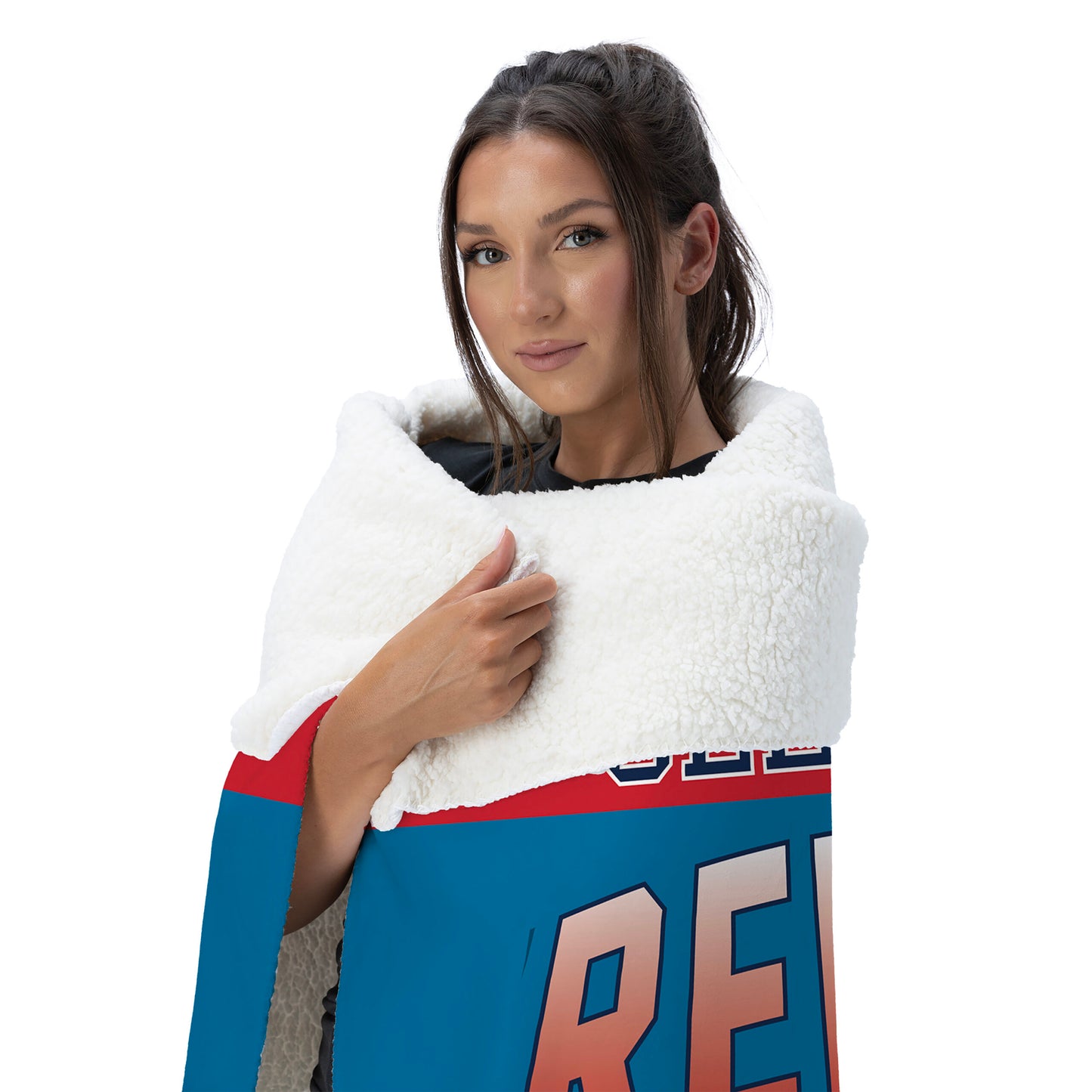 Mississippi Rebels BEVEL 50 X 60 SHERPA Snuggler Throw Blanket