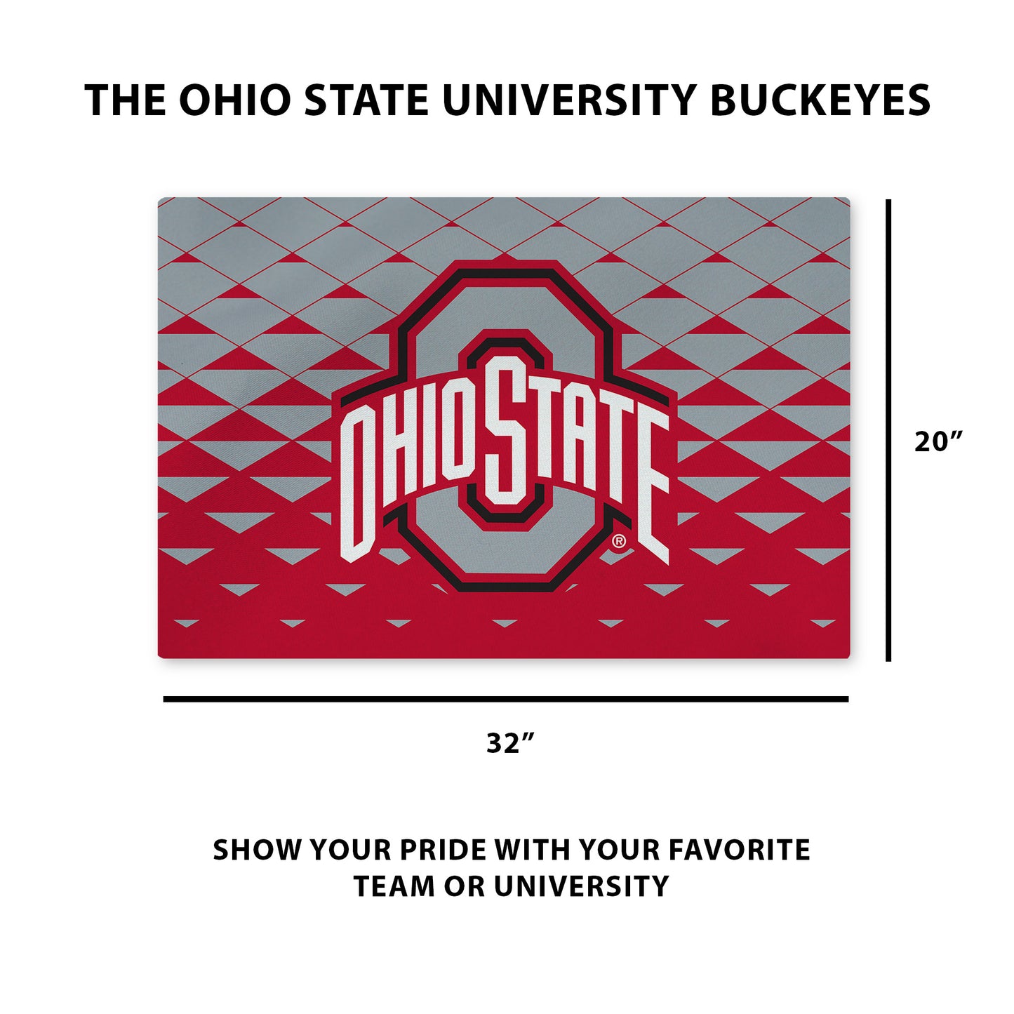 Ohio State Buckeyes Washable Rug Dimensions