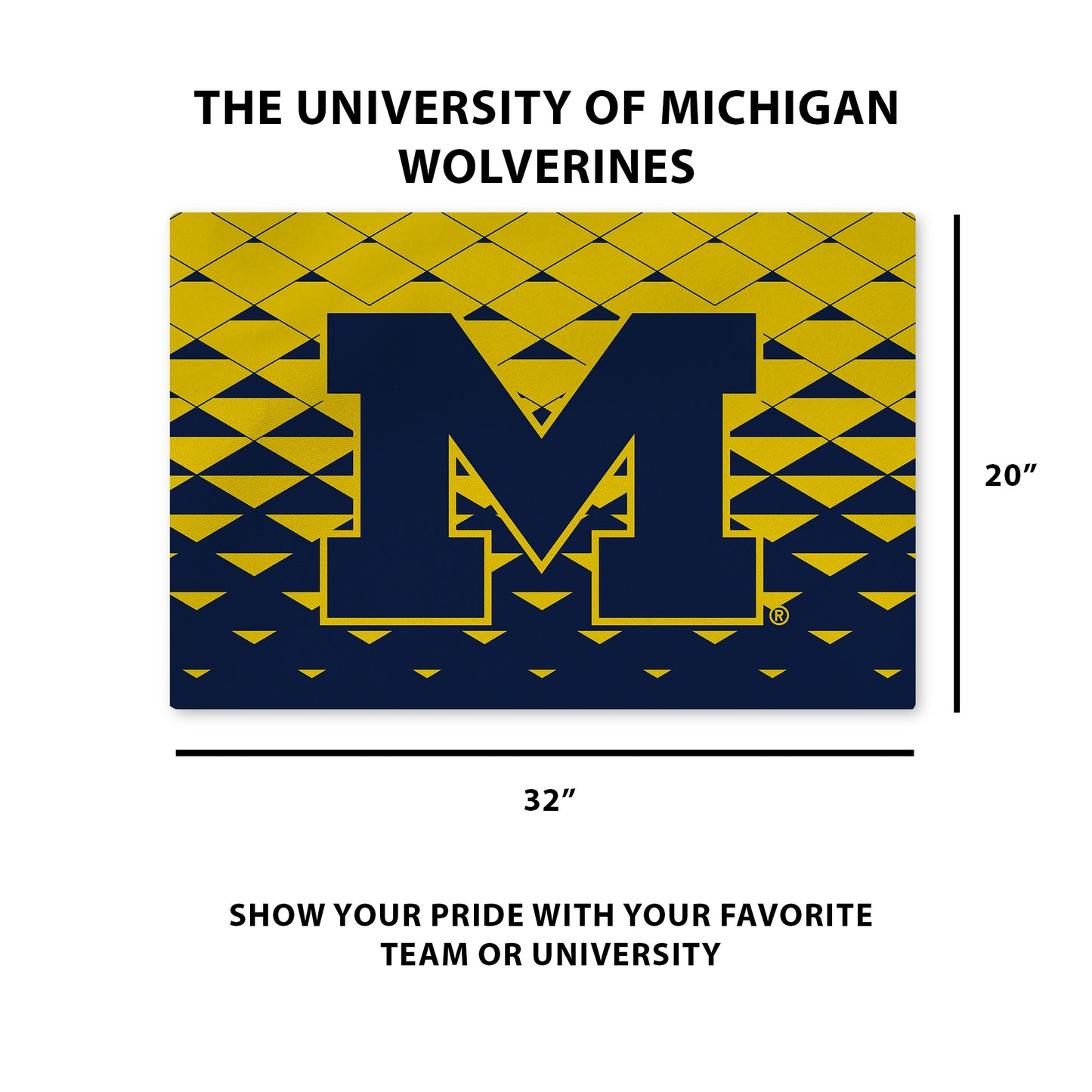 Michigan Wolverines Washable Rug Dimensions