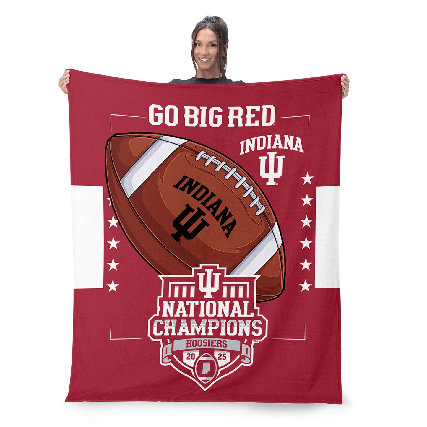 Indiana Hoosiers COMMIT NCAA Football Champs throw blanket Lifestyle