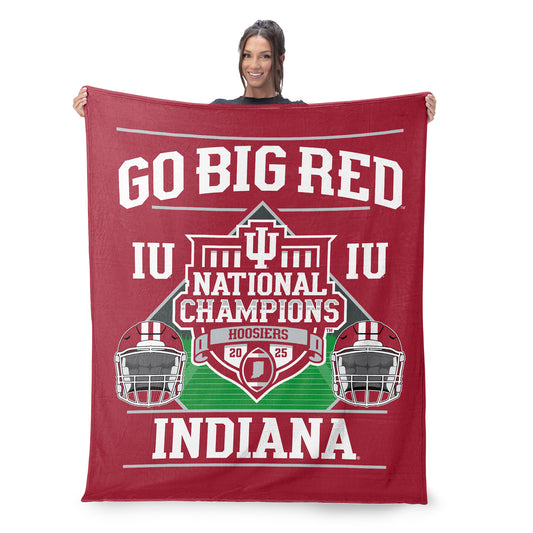 Indiana Hoosiers HISTORICAL NCAA Football Champs throw blanket Lifestyle