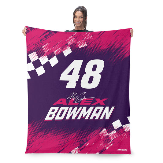 NASCAR Alex Bowman large throw blanket