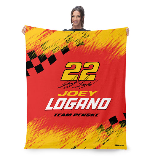 NASCAR Joey Logano large throw blanket