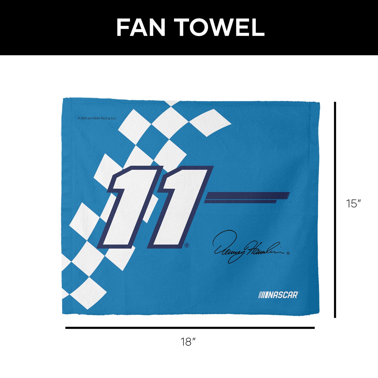 NASCAR Denny Hamlin Fan Towel set dimensions