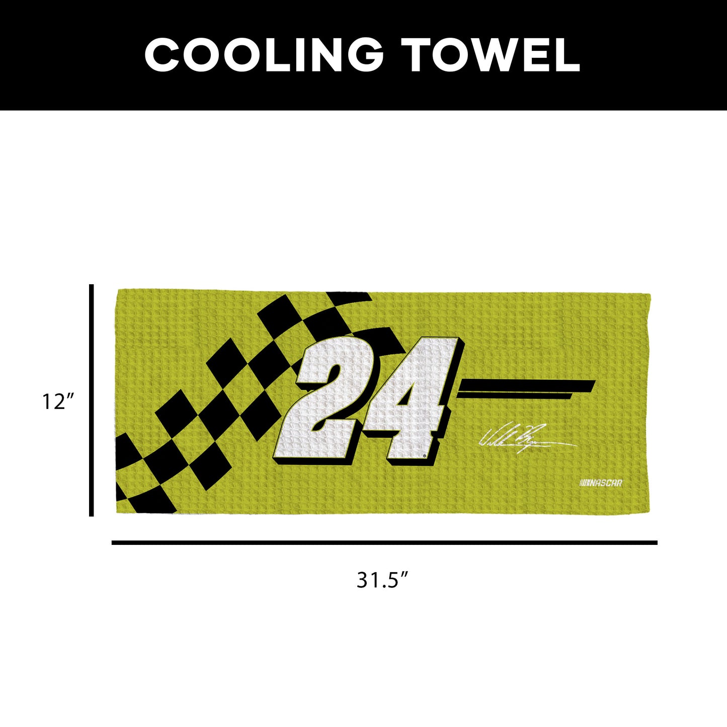 NASCAR William Byron Sweat Absorbing Towel Dimensions