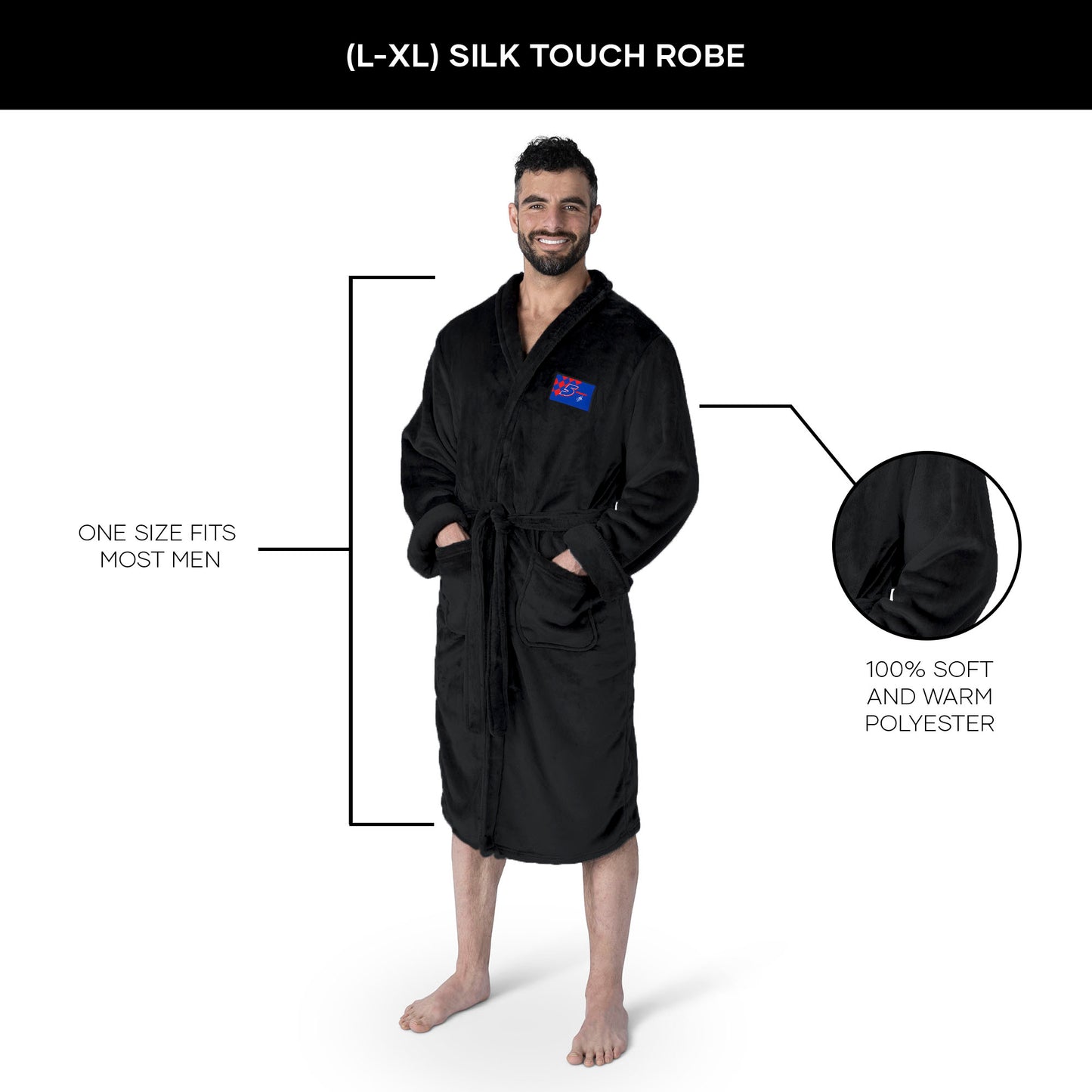 Kyle Larson silk touch men bathrobe