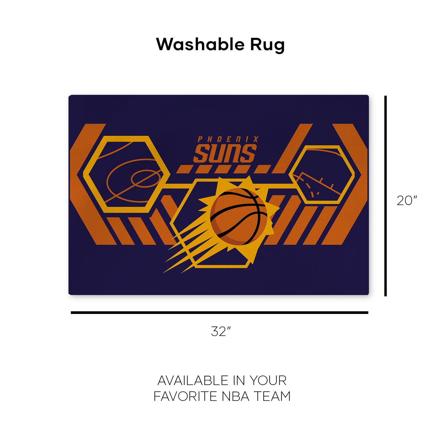 Phoenix Suns Washable Rug Dimensions