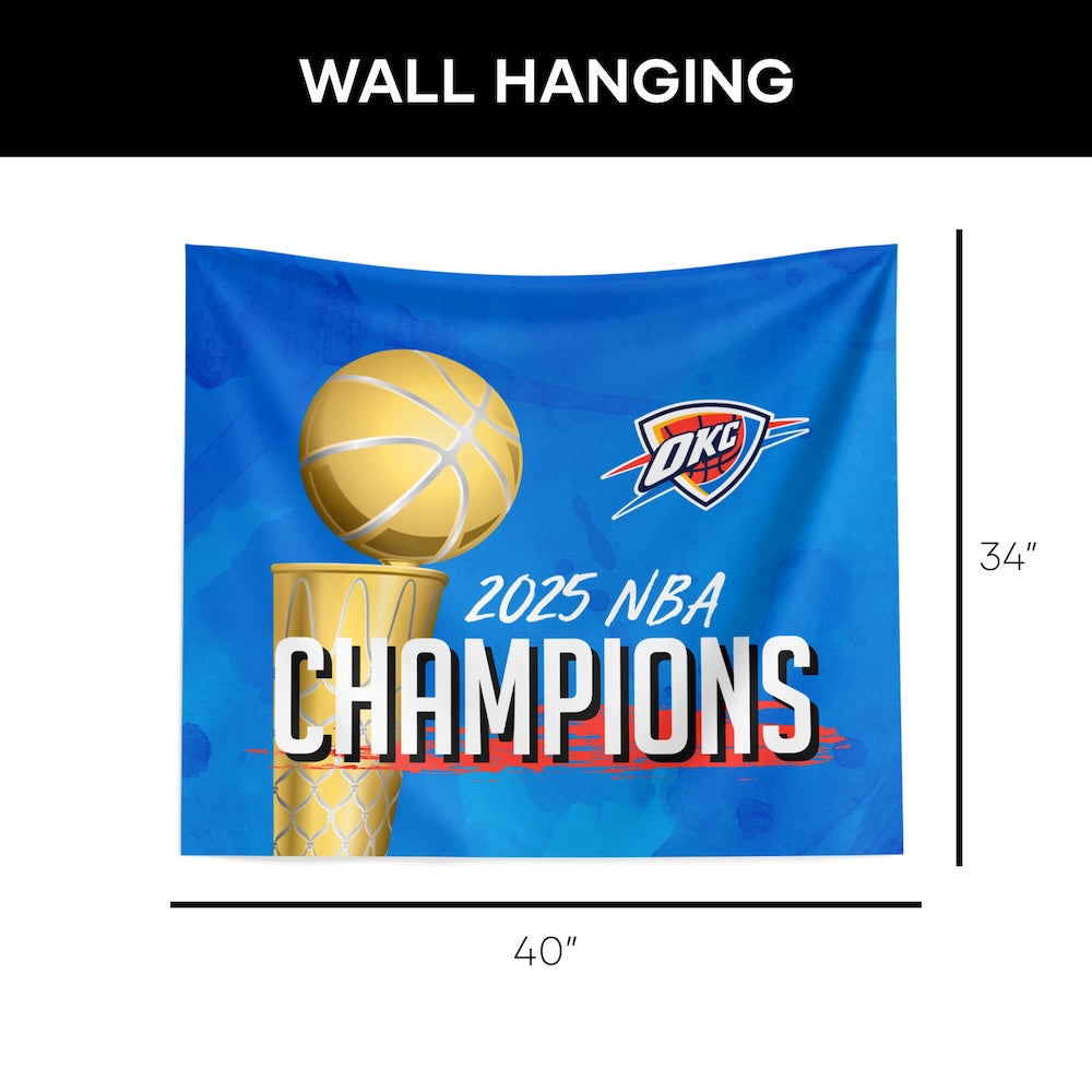 Oklahoma City Thunder NBA Champions wall hanging dimensions