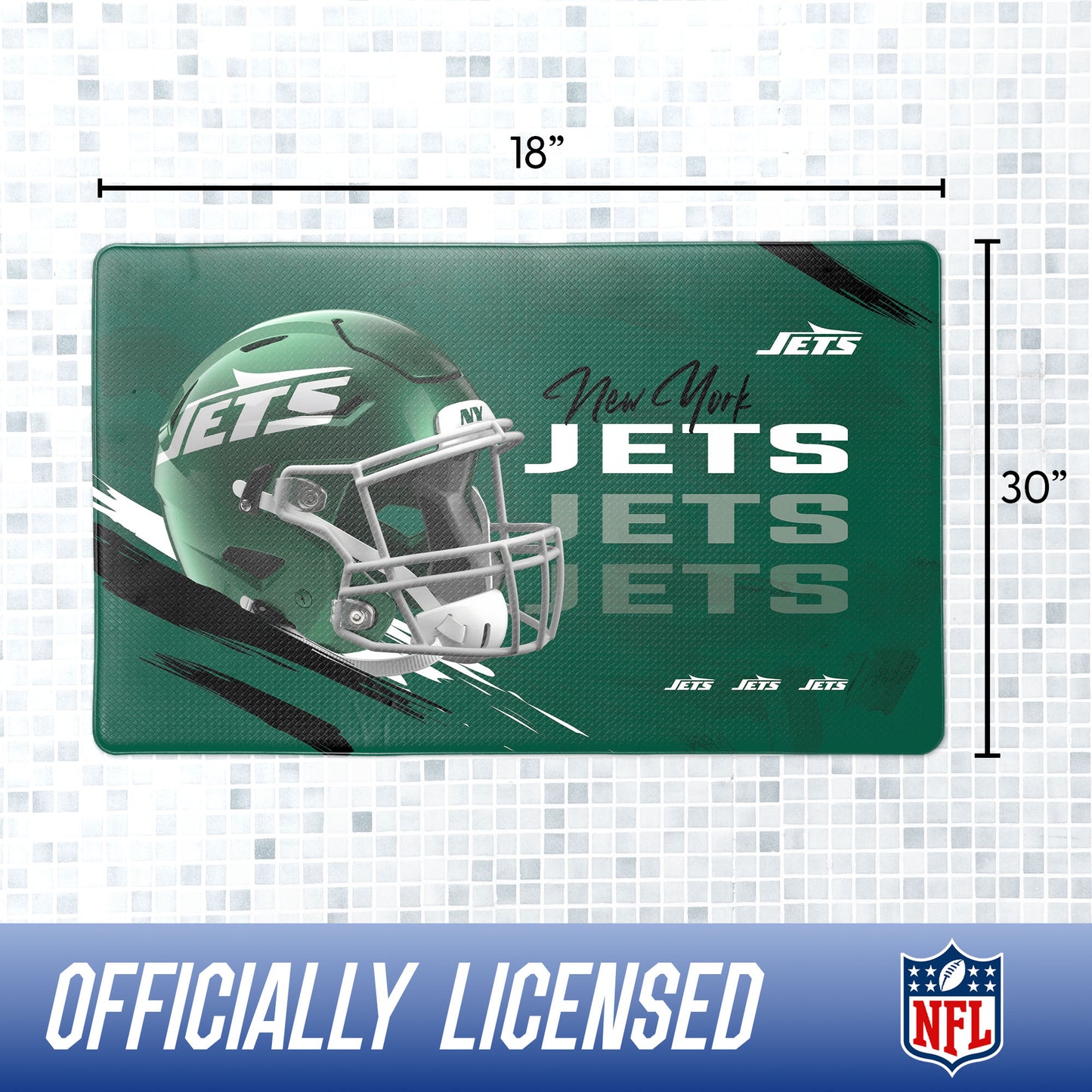 New York Jets bath rug dimensions