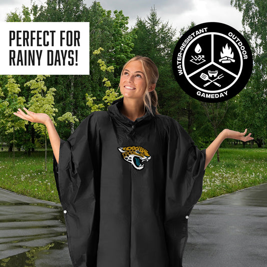 Jacksonville Jaguars hooded rain poncho