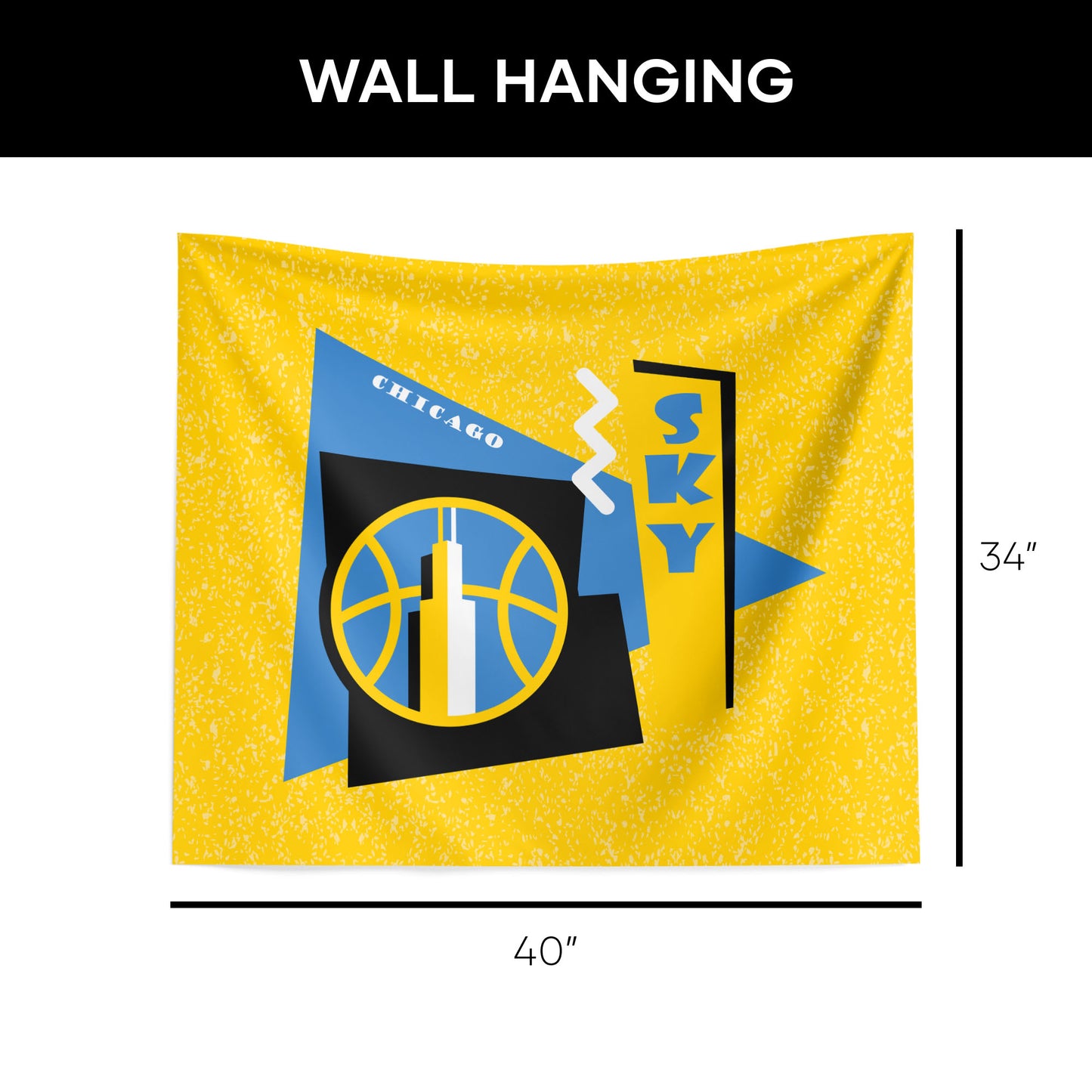 Chicago Sky Premium Wall Hanging Dimensions