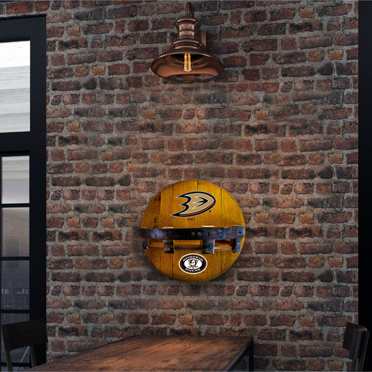 Anaheim Ducks whiskey barrel shelf lifestyle