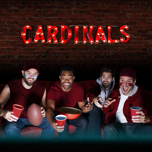 Arizona Cardinals lighted metal man cave sign