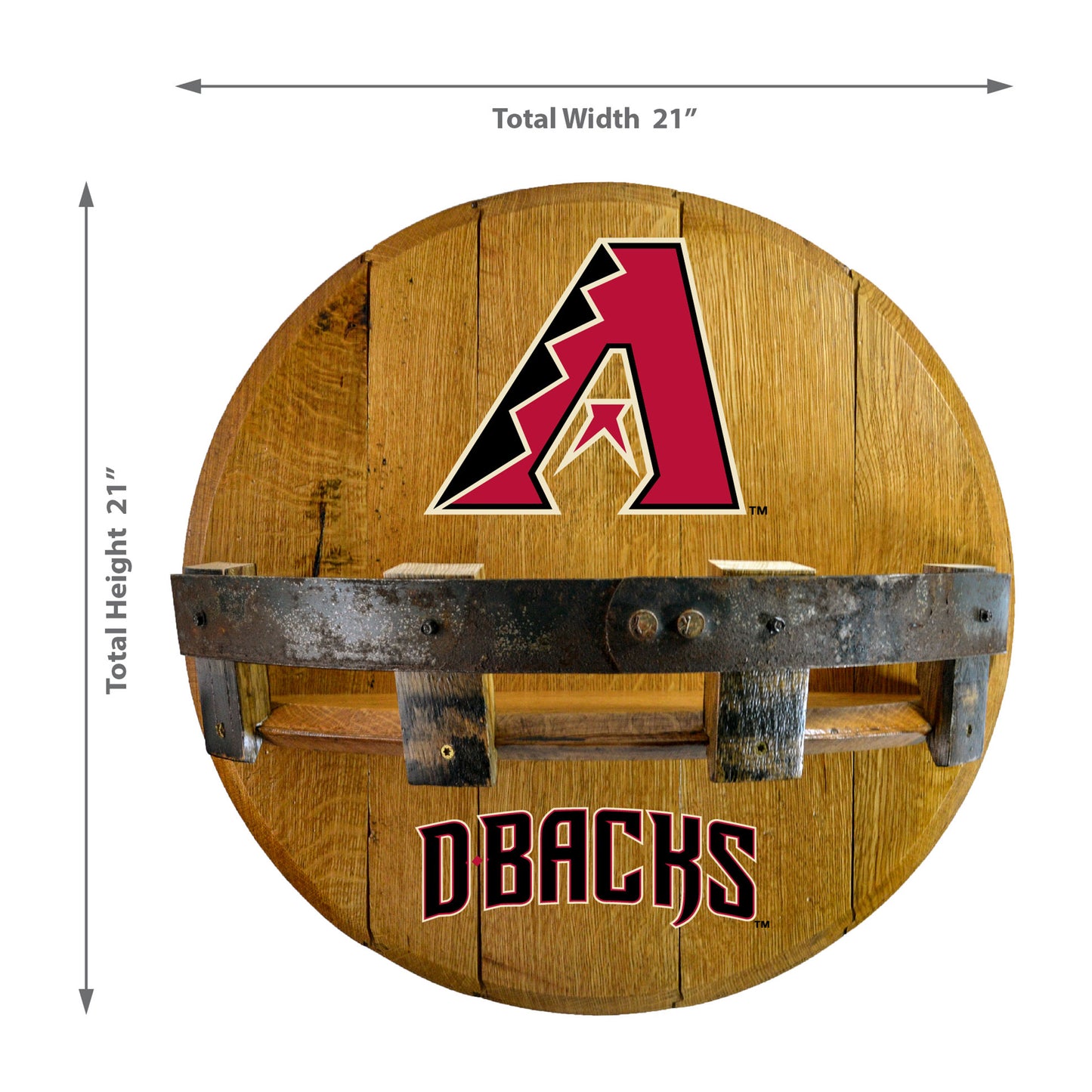 Arizona Diamondbacks whiskey barrel shelf dimensions