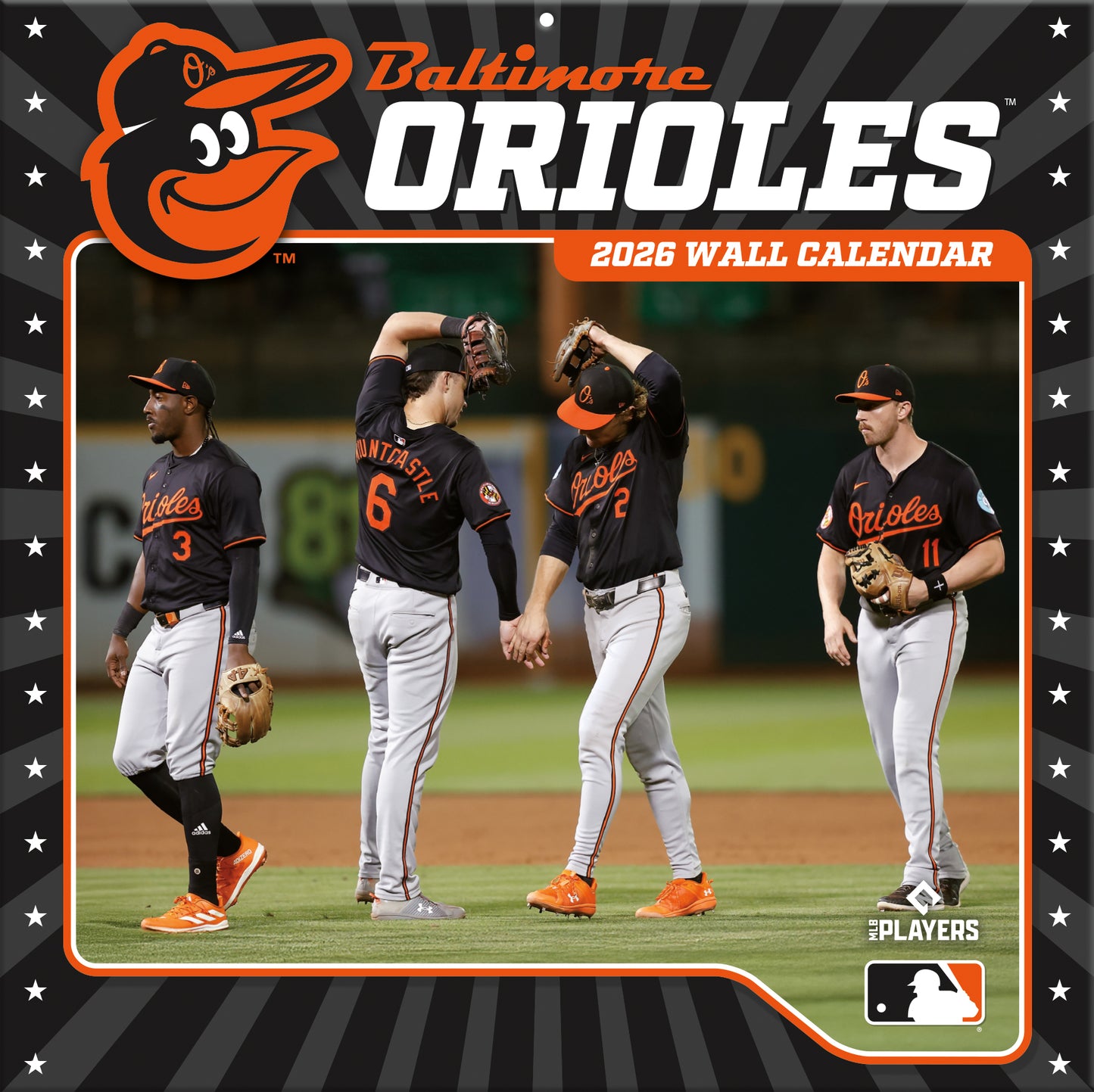 Baltimore Orioles Team Photos Wall Calendar