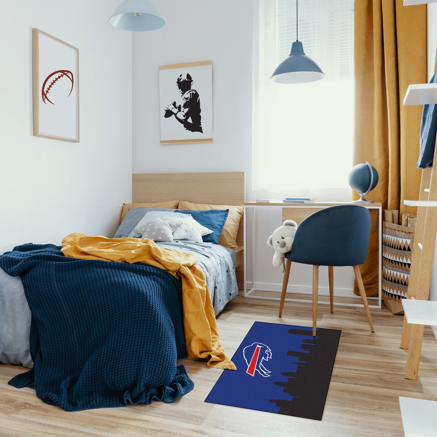 Buffalo Bills washable cityscape rug life