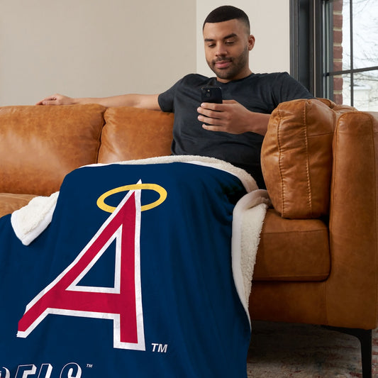 California Angels CC throwback sherpa blanket