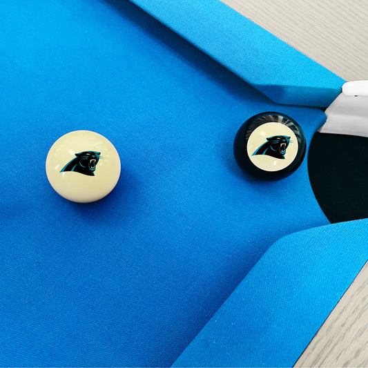 Carolina Panthers 8 ball and cue ball set