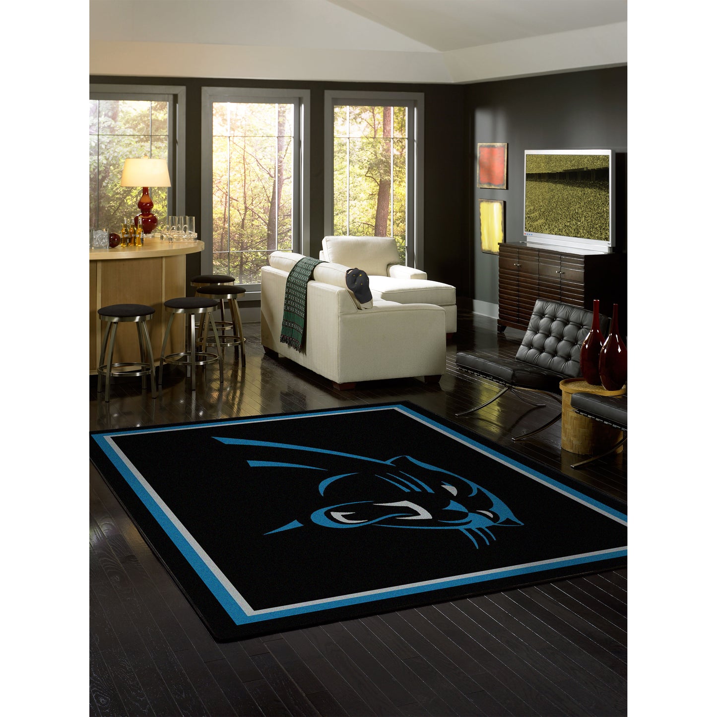 Carolina Panthers spirit style area rug life