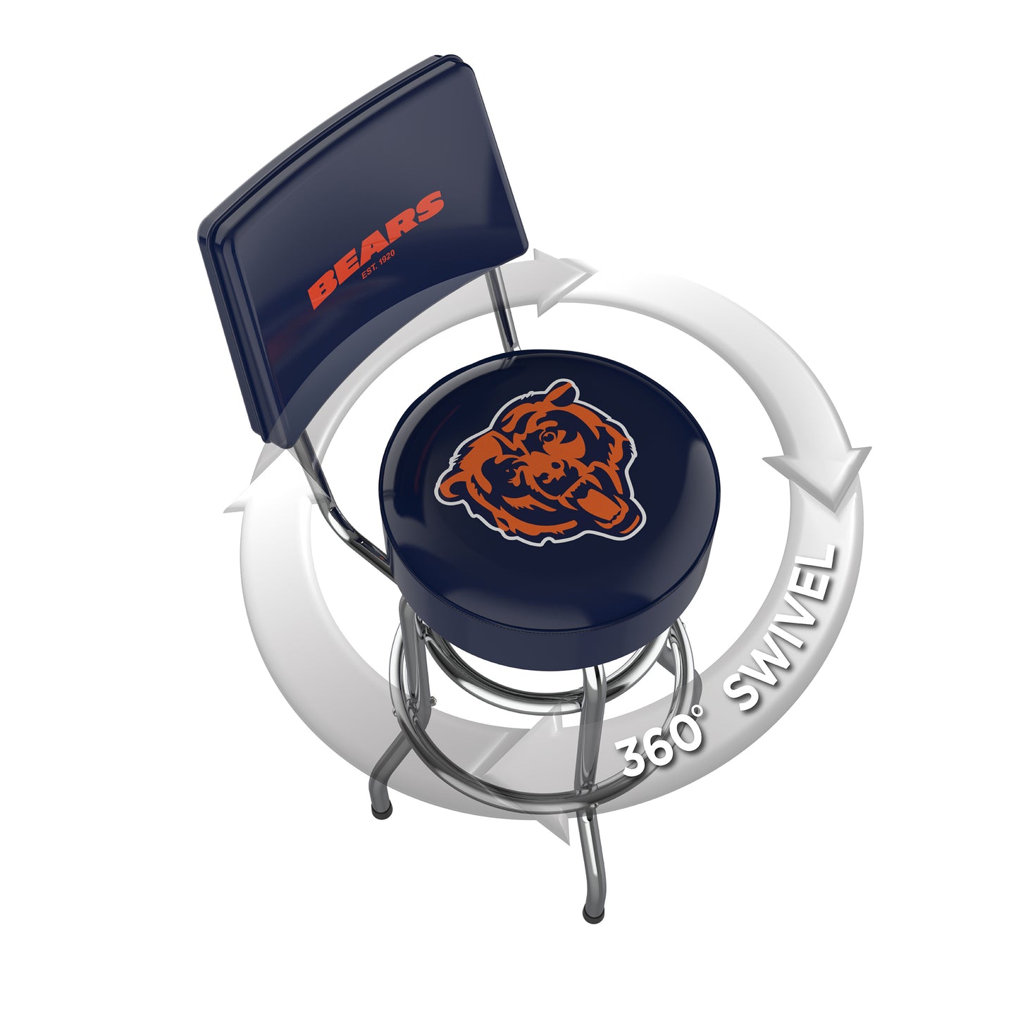 Chicago Bears Swivel Barstool