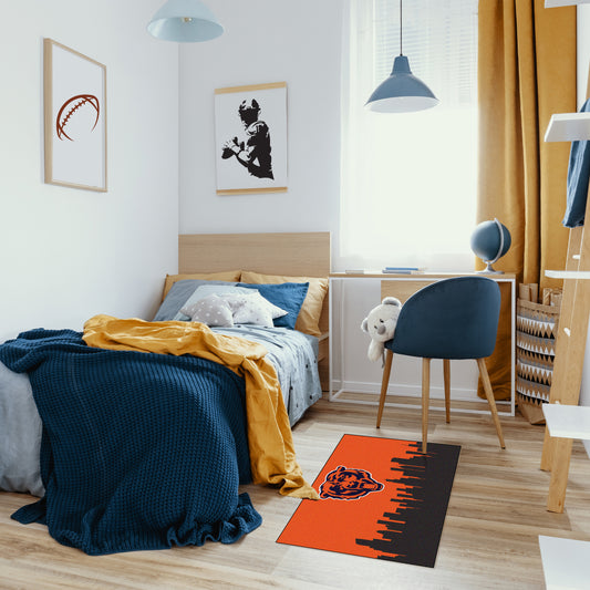 Chicago Bears washable cityscape rug life