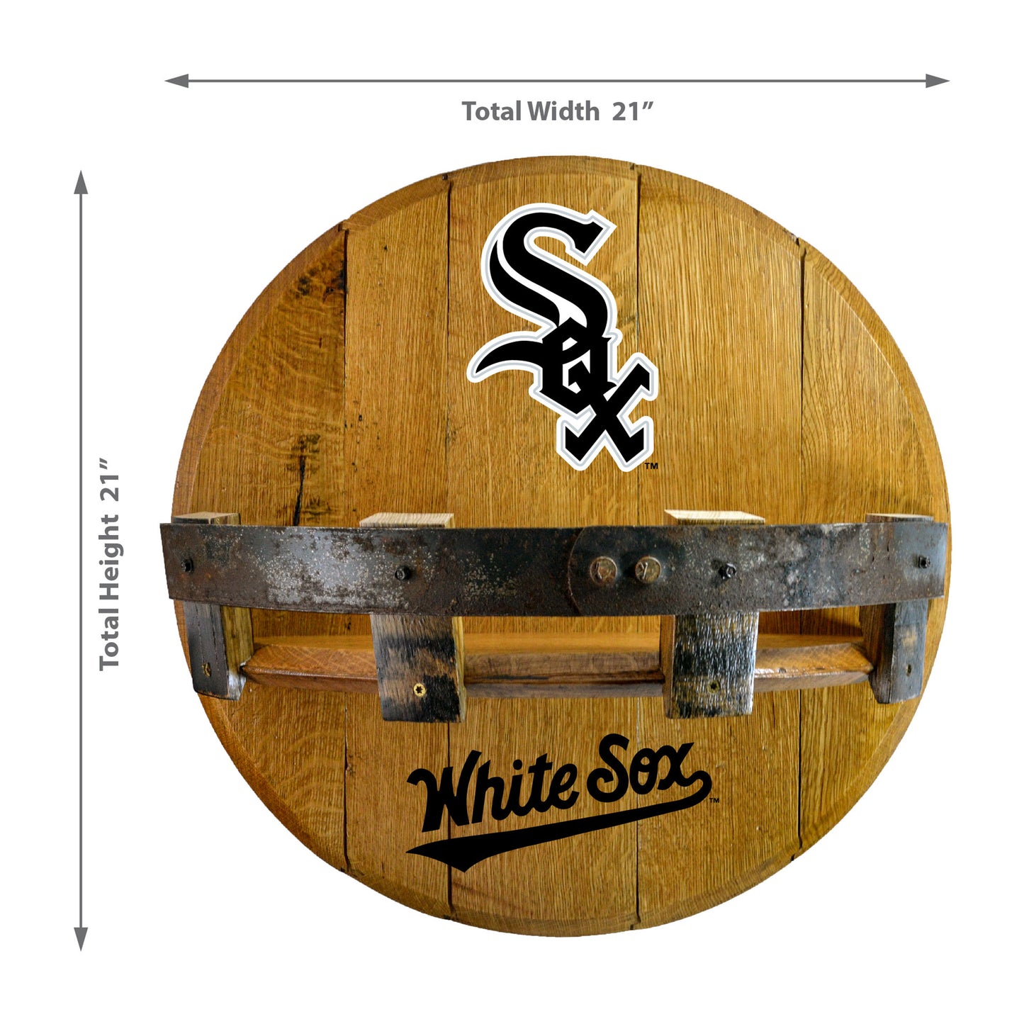 Chicago White Sox whiskey barrel shelf dimensions