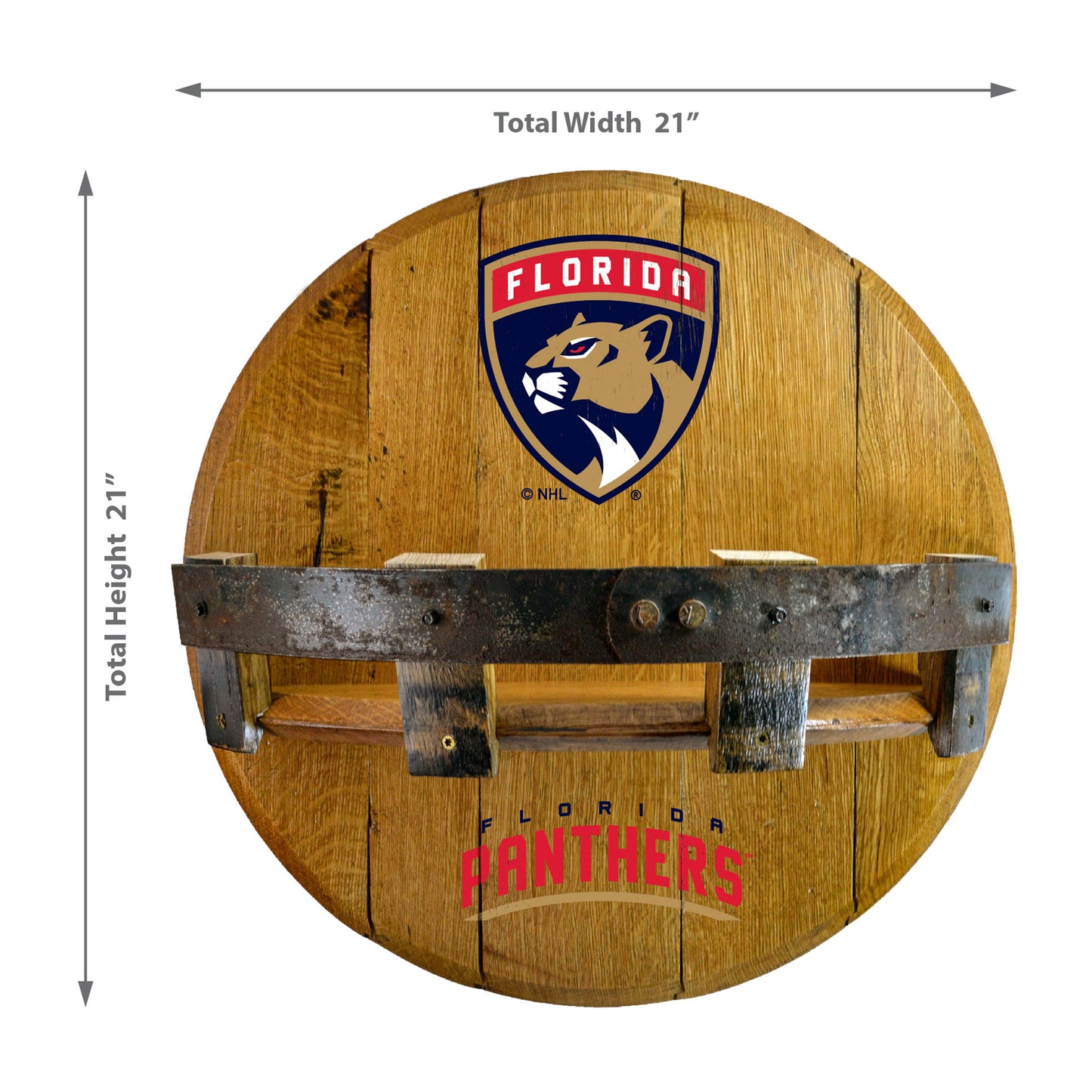 Florida Panthers whiskey barrel shelf dimensions