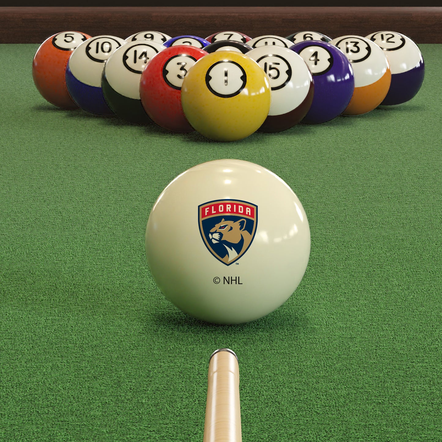 Florida Panthers logo pool ball set