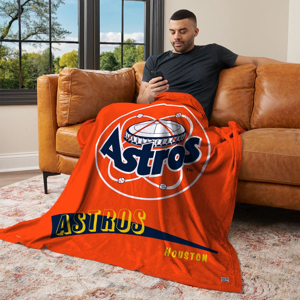 Houston Astros CC throwback silk touch blanket