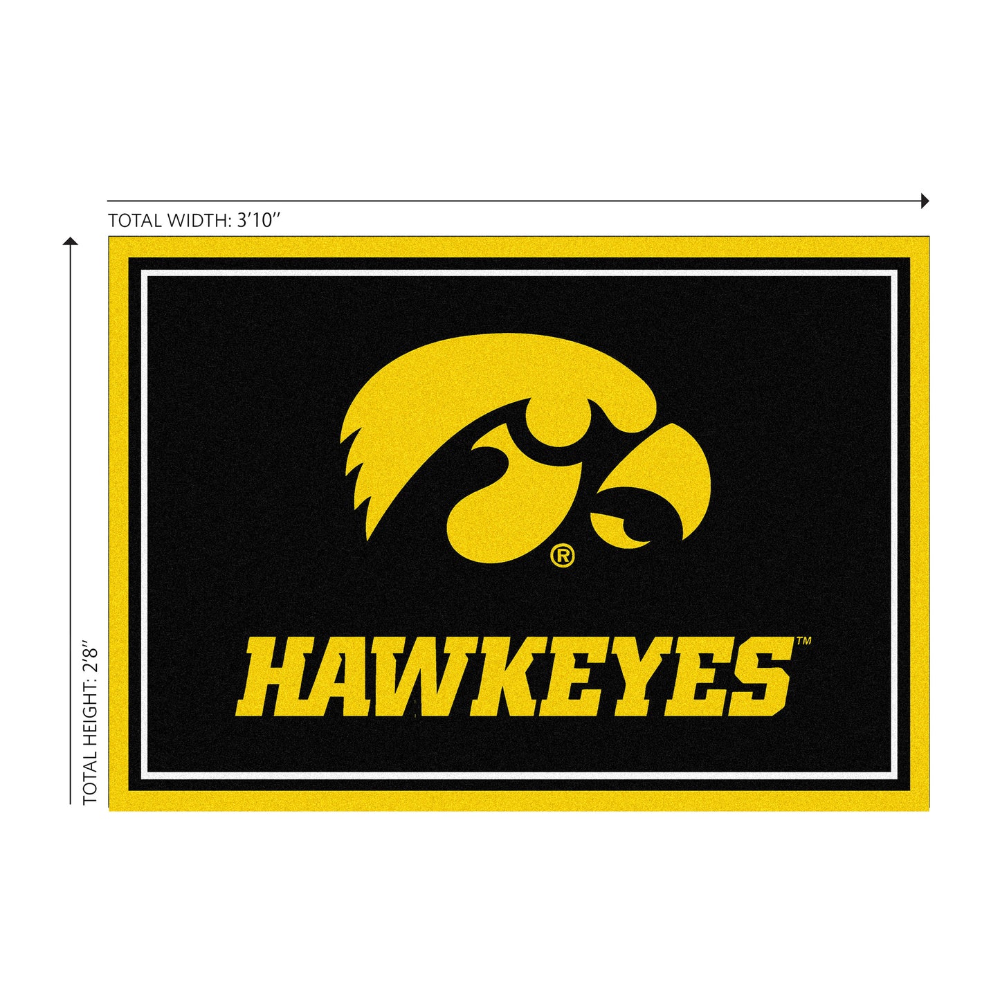 Iowa Hawkeyes Welcome Mat Dimensions