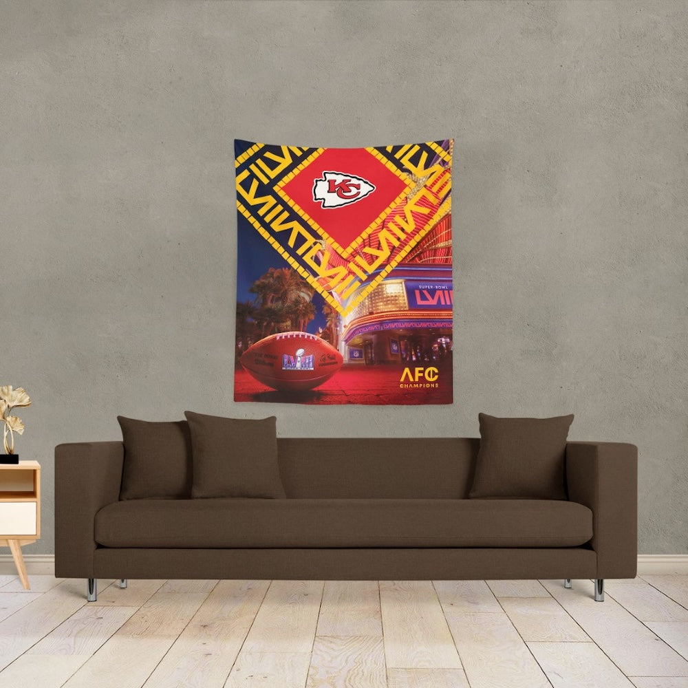 Kansas City Chiefs 34 x 40 Super Bowl Wall Hanging lifestyle
