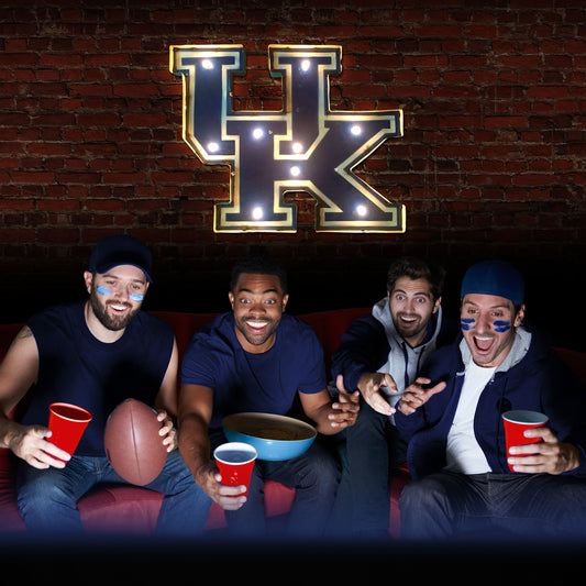 Kentucky Wildcats logo lighted metal man cave sign