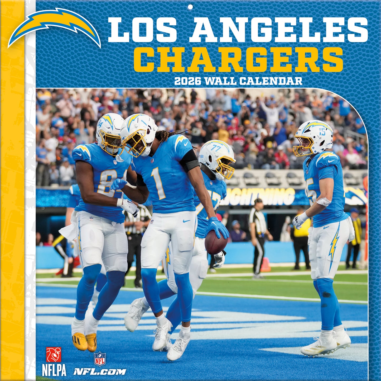 Los Angeles Chargers Team Photos Wall Calendar
