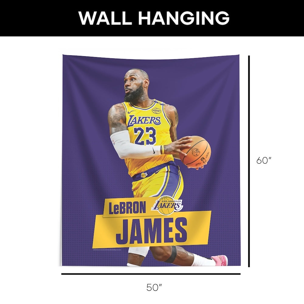 Los Angeles Lakers Lebron James Large wall hanging dimensions