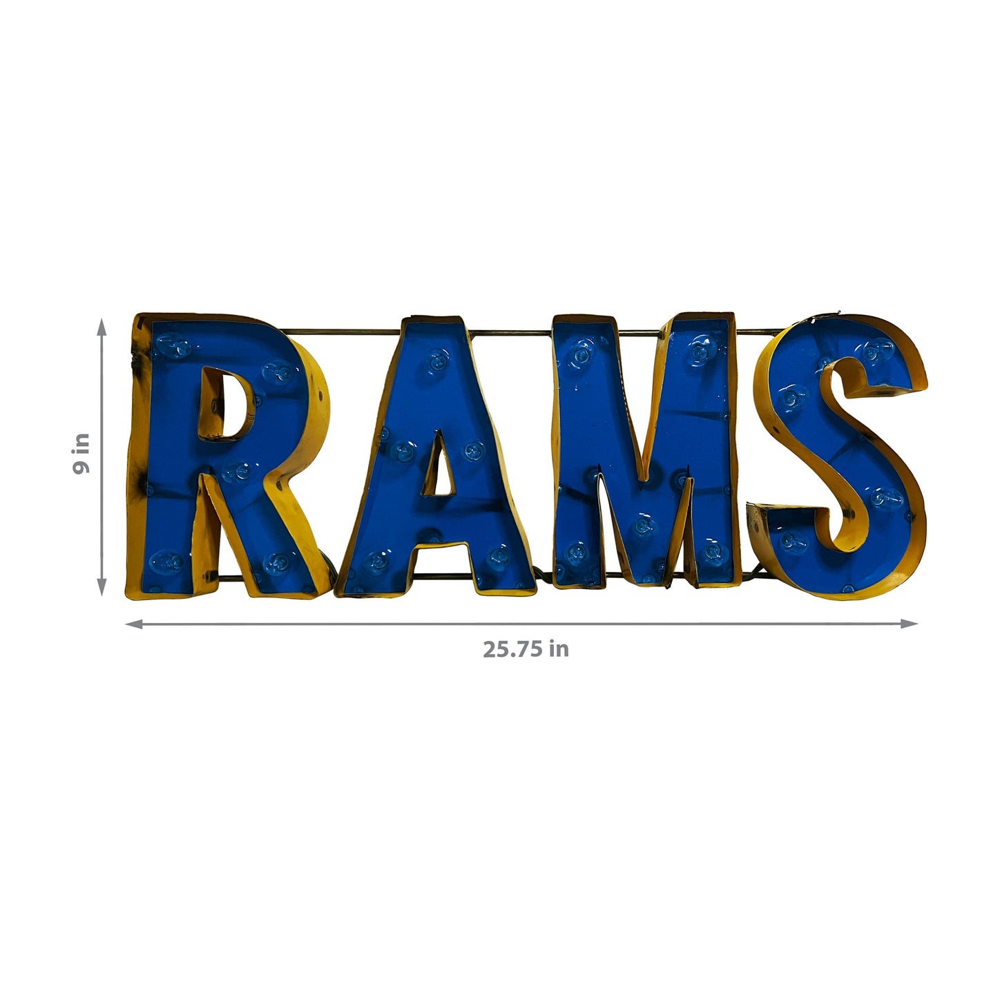Los Angeles Rams lighted metal retro sign