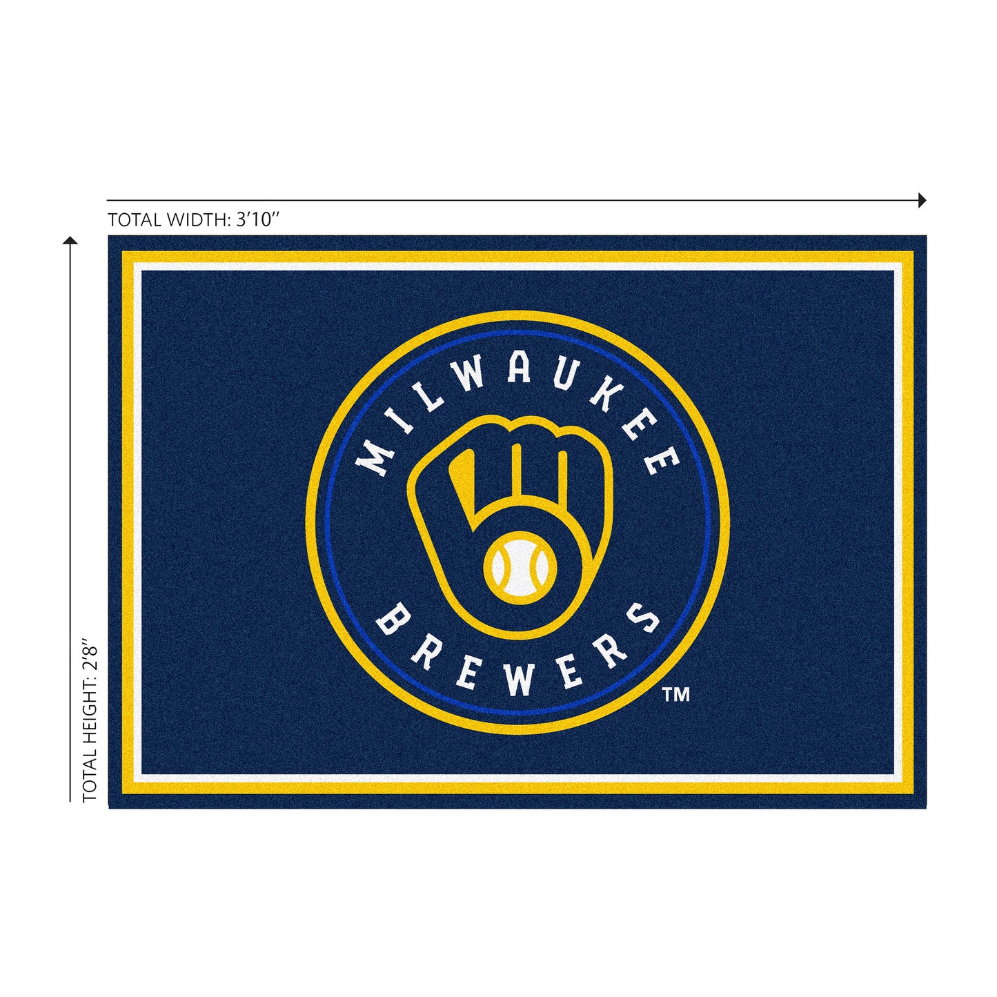 Milwaukee Brewers Welcome Mat Dimensions