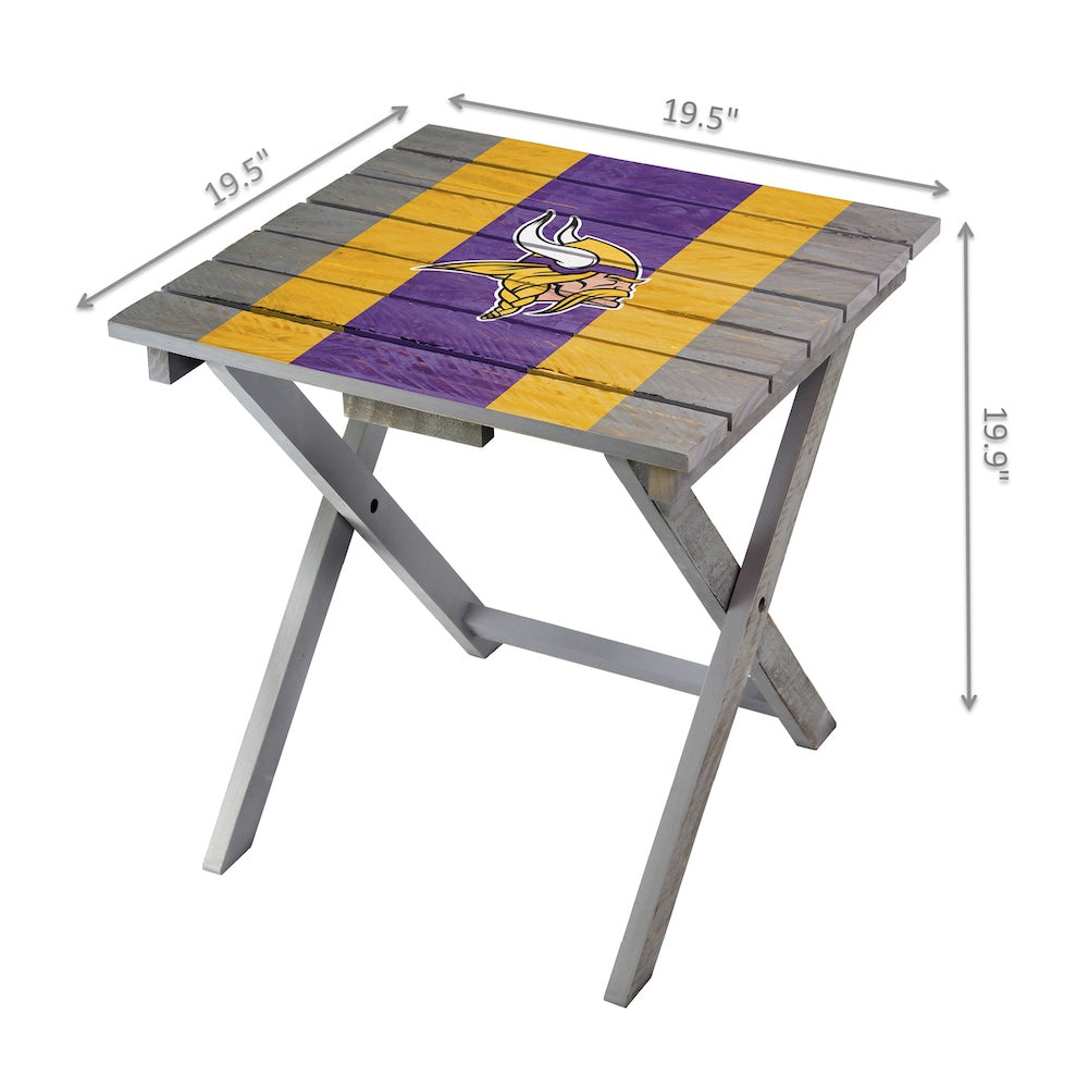 Minnesota Vikings Adirondack Table Dimensions