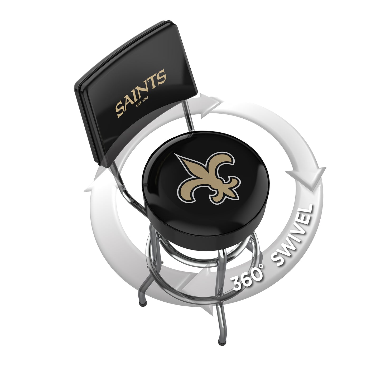 New Orleans Saints Swivel Barstool