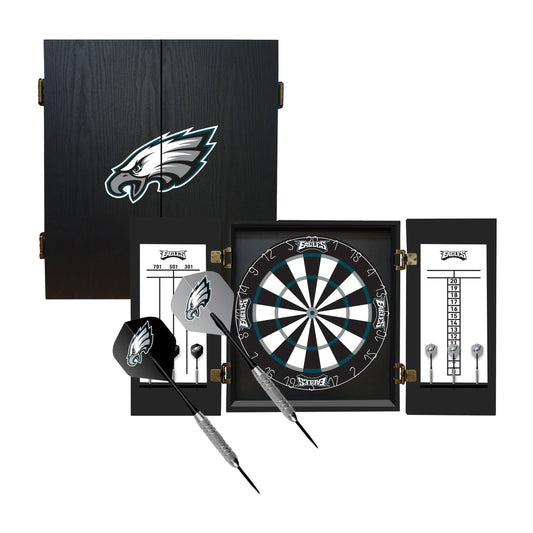 Philadelphia Eagles Dart Board Cabinet Set
