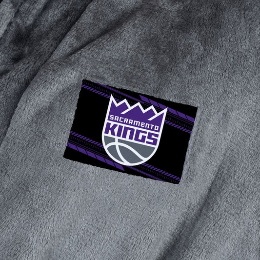 Sacramento Kings silk touch charcoal bathrobe logo patch