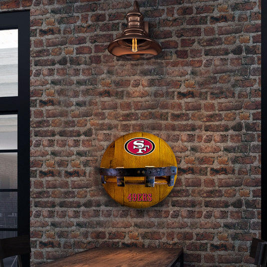San Francisco 49ers whiskey barrel shelf lifestyle