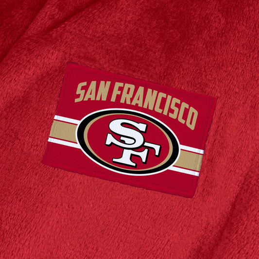 San Francisco 49ers team color bathrobe patch