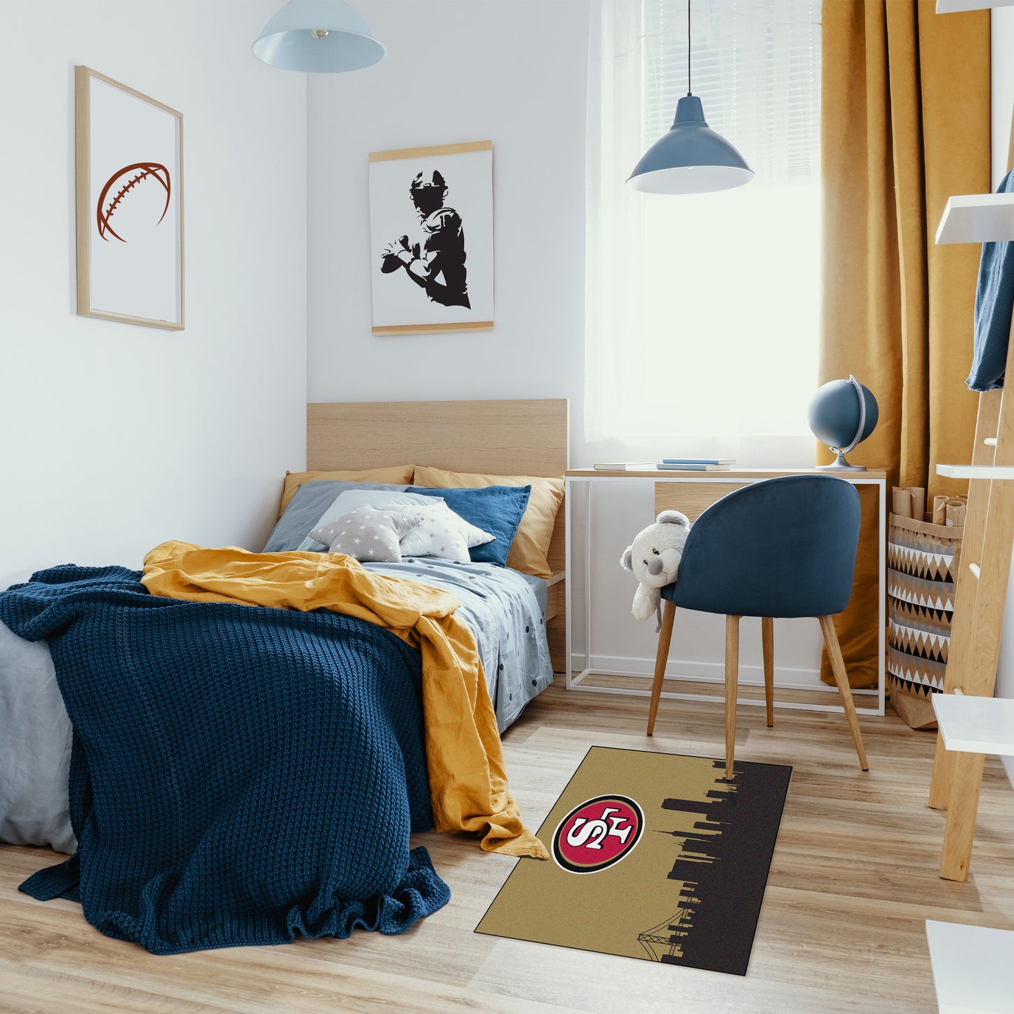 San Francisco 49ers washable cityscape rug life