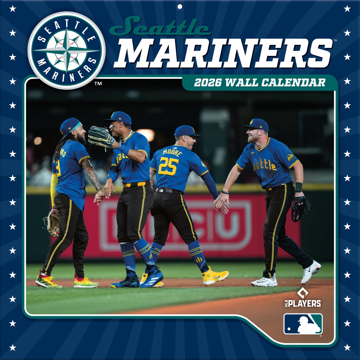 Seattle Mariners Team Photos Wall Calendar