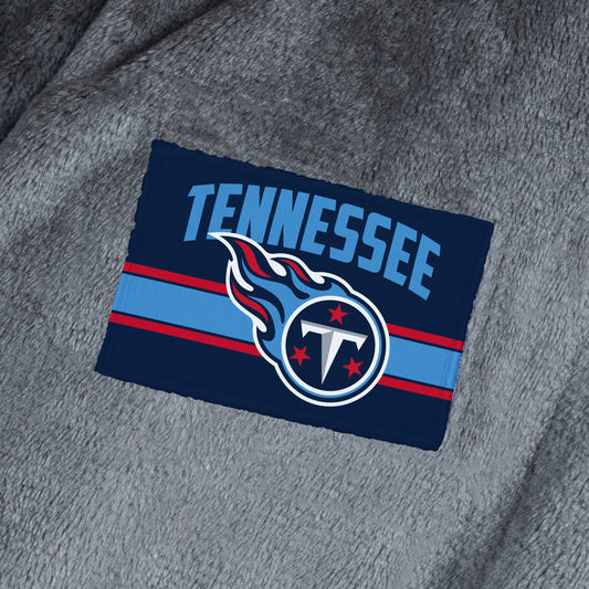Tennessee Titans silk touch charcoal bathrobe logo patch