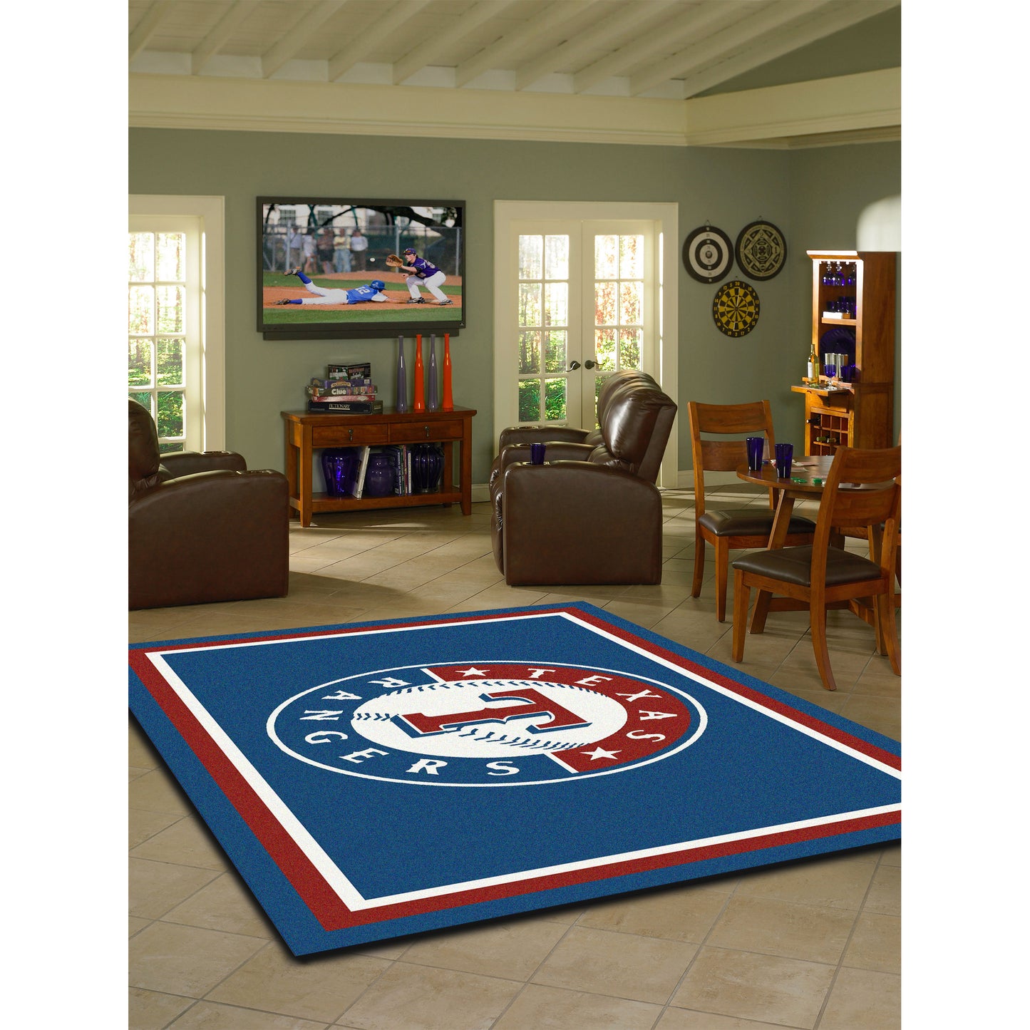 Texas Rangers spirit style area rug life