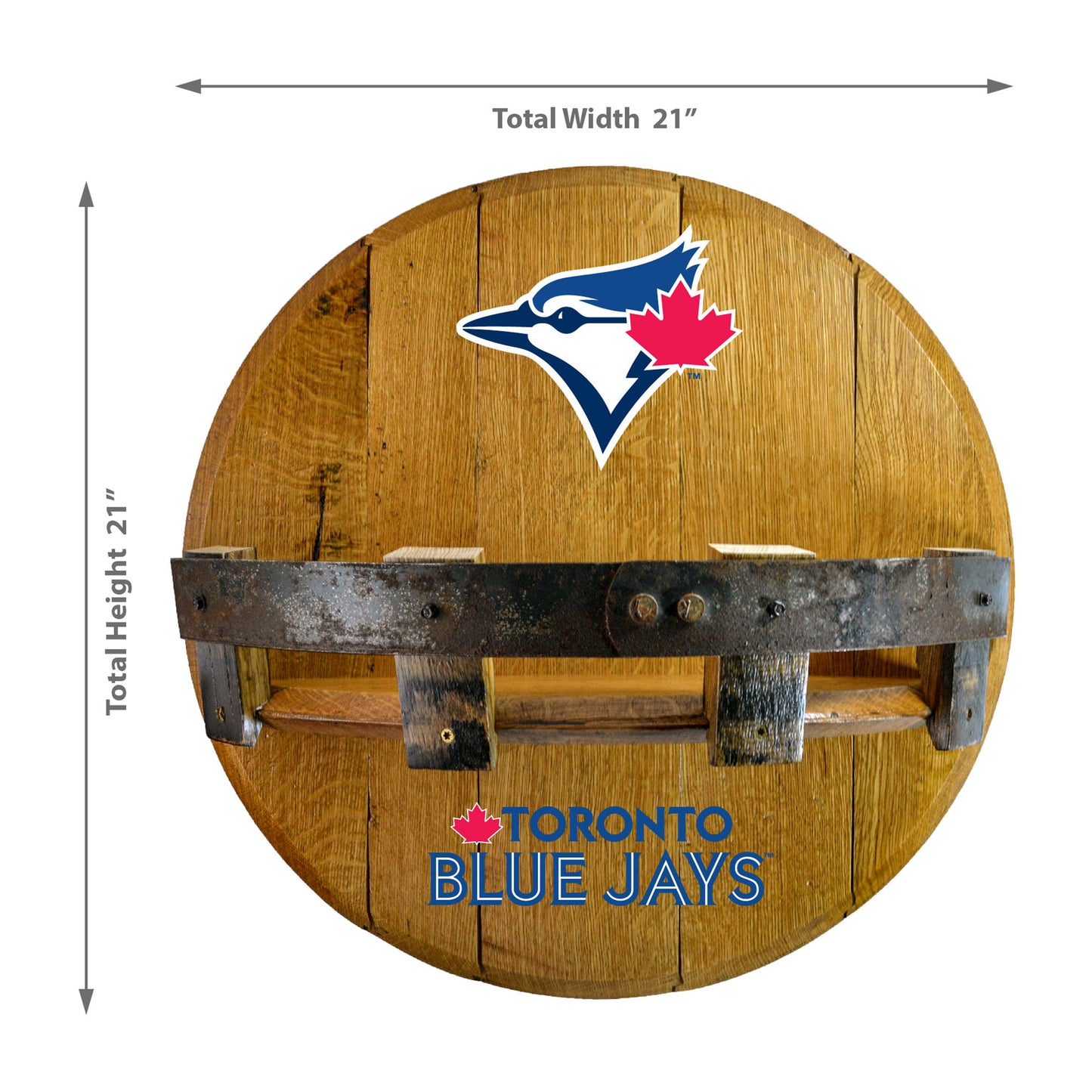 Toronto Blue Jays whiskey barrel shelf dimensions