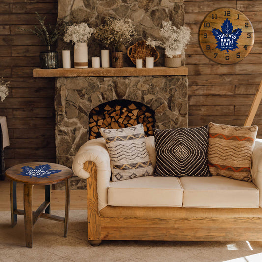 Toronto Maple Leafs whiskey barrel wall clock Lifestyle